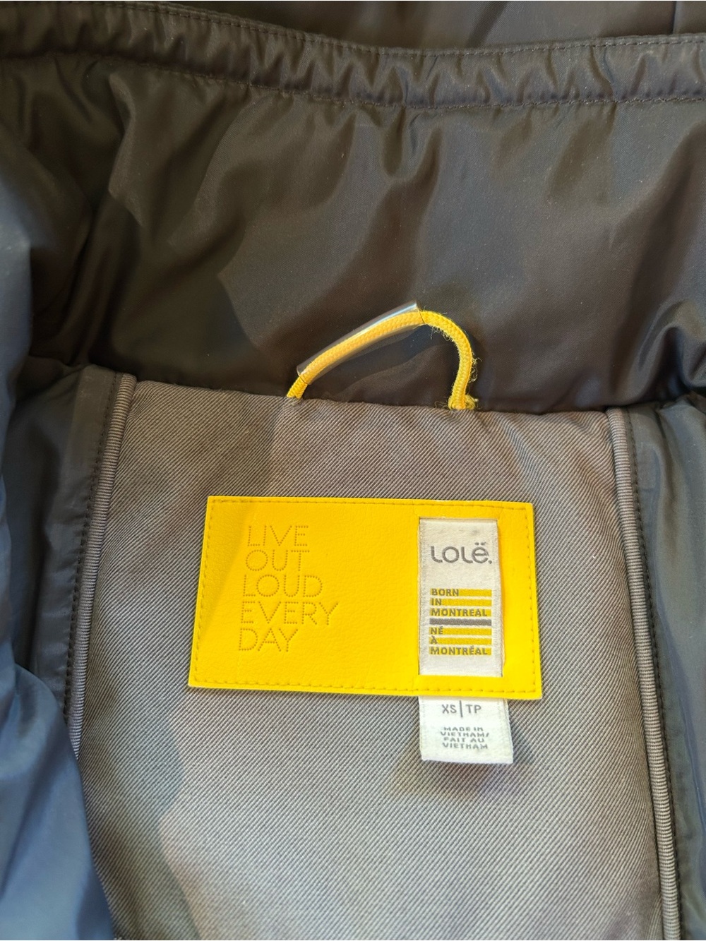 Lolë Montreal Live Out Loud Hybrid Hooded Mid-Length Jacket Coat Grey Black XS - Picture 3 of 12